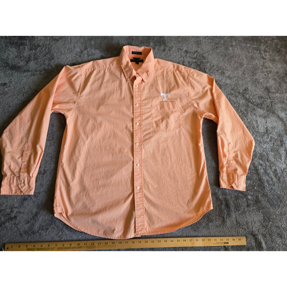 Tommy Hilfiger Button Down Men XL Orange Excellent TN Vols College Football